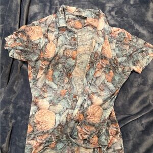 Mens Dioza Floral SS Button-Up Shirt